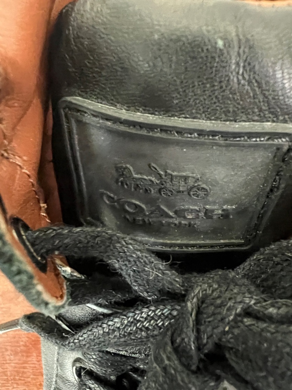Coach Pembroke Black High Top Leather Sneaker With Buckle Detail Size 5 - Picture 9 of 11
